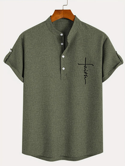 Harlan - Textured High-Collar Shirt