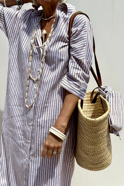 Quintilla - Shimmering V-Neck Summer Dress