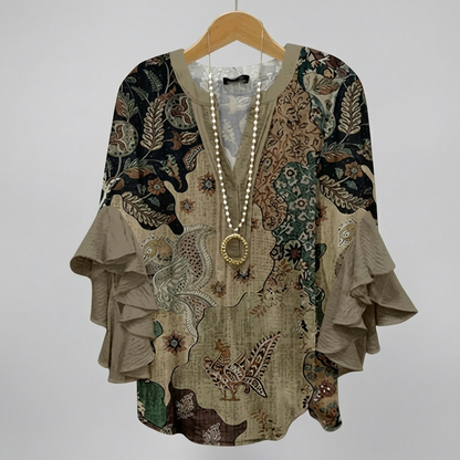 Xylarae - Soft-Touch V-Neck Blouse