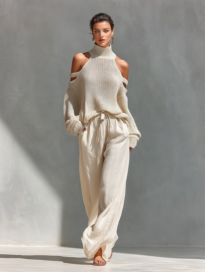 Diorelle - Knit Top and Wide Leg Set