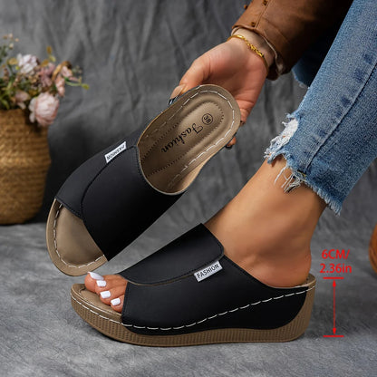 Verena - Platform Slip-On Sandals