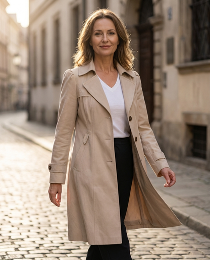 Kaliah - Soft-Touch Trench Coat