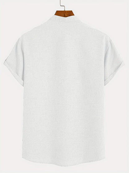Harlan - Textured High-Collar Shirt