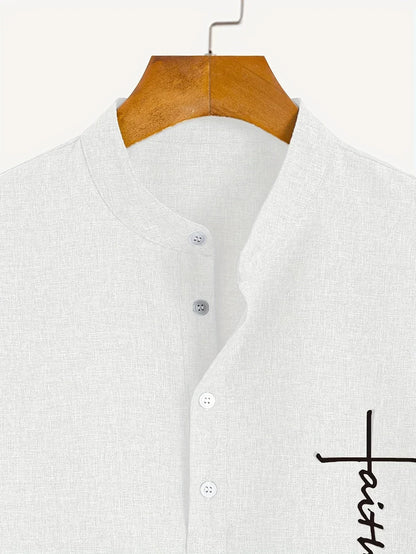 Harlan - Textured High-Collar Shirt