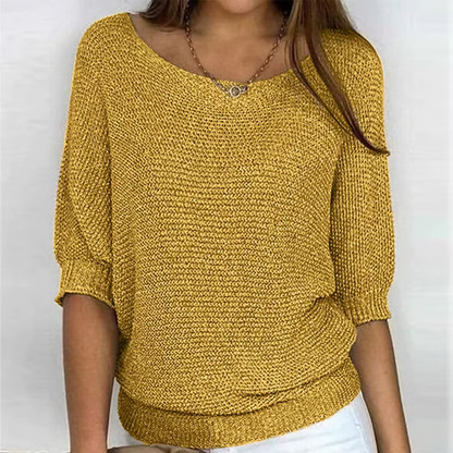 Fiora - Breathable 3/4-Sleeve Sweater