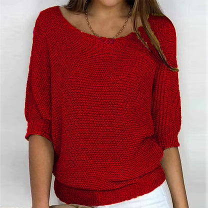 Fiora - Breathable 3/4-Sleeve Sweater