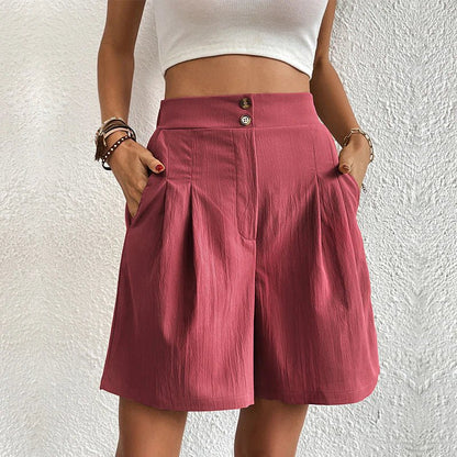 Halia - Soft-Touch High-Waisted Shorts
