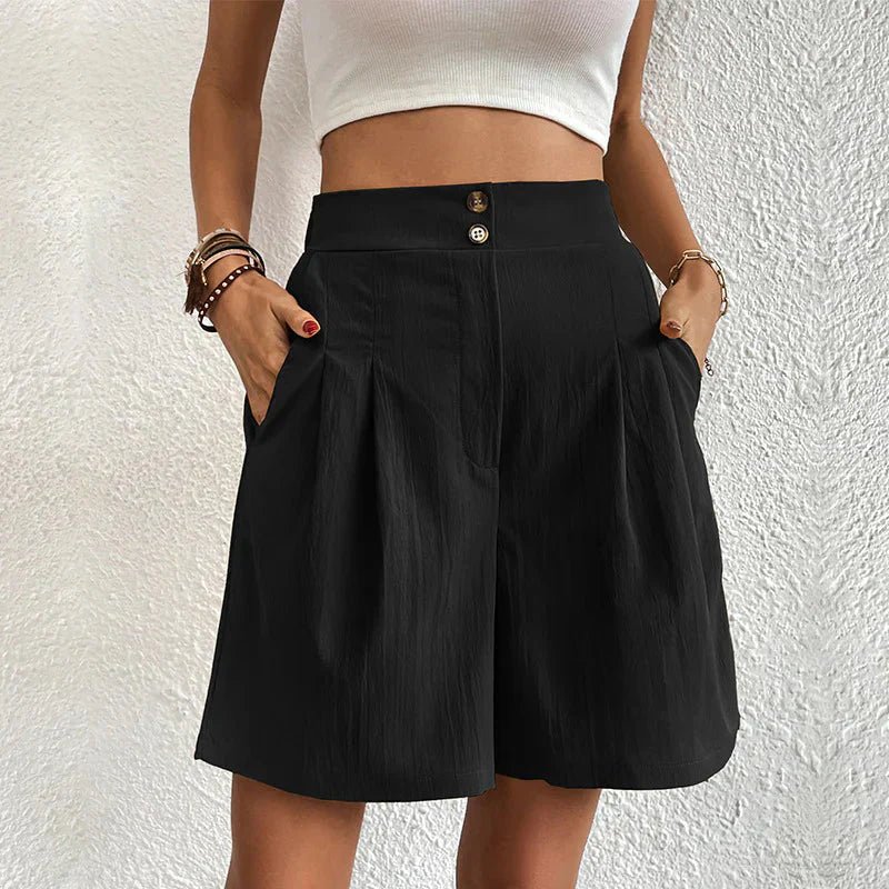 Halia - Soft-Touch High-Waisted Shorts