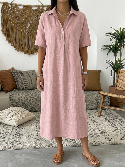 Isavelle - Flowy Button-Up Shirt Dress