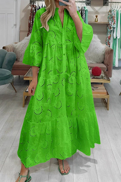 Kylie - Embroidered Maxi Dress