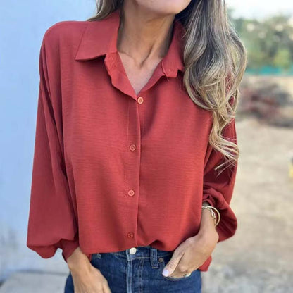 Anthea - Soft-Touch Balloon-Sleeve Shirt