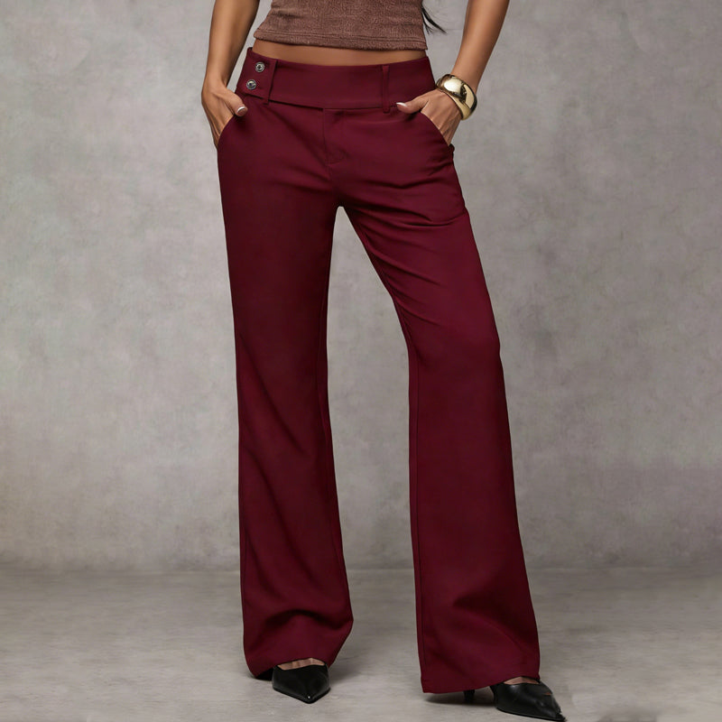Nylah - Tailored Flared Suit Trousers